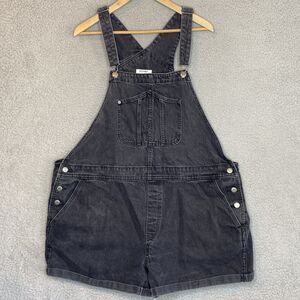Old Navy Women's Black Denim Short Overalls